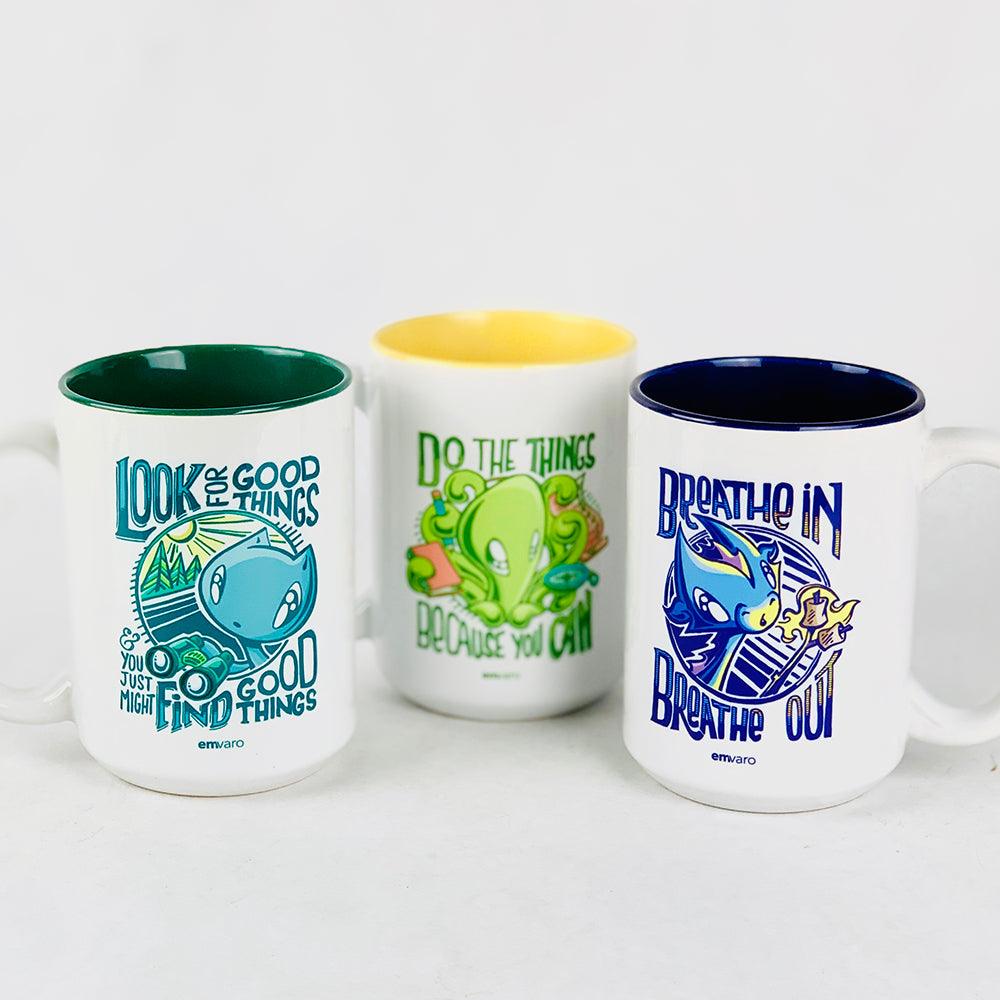 Mug: T-shirt art - Skoshie, Wisp, Zeek (15 oz) (3 styles)