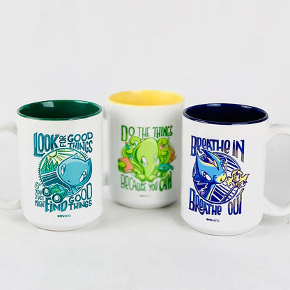 Mug: T-shirt art - Skoshie, Wisp, Zeek (15 oz) (3 styles)