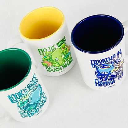 Mug: T-shirt art - Skoshie, Wisp, Zeek (15 oz) (3 styles)