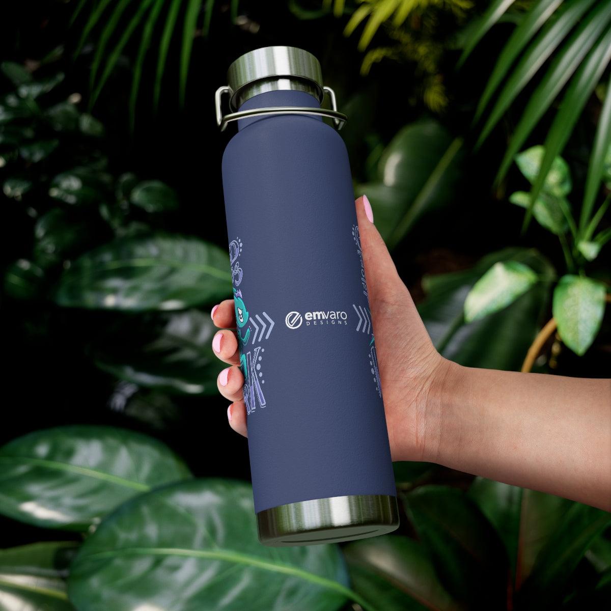 Water Bottle: Good Things Come to Those Who Work - Running - Wisp the Dragon (22 oz)