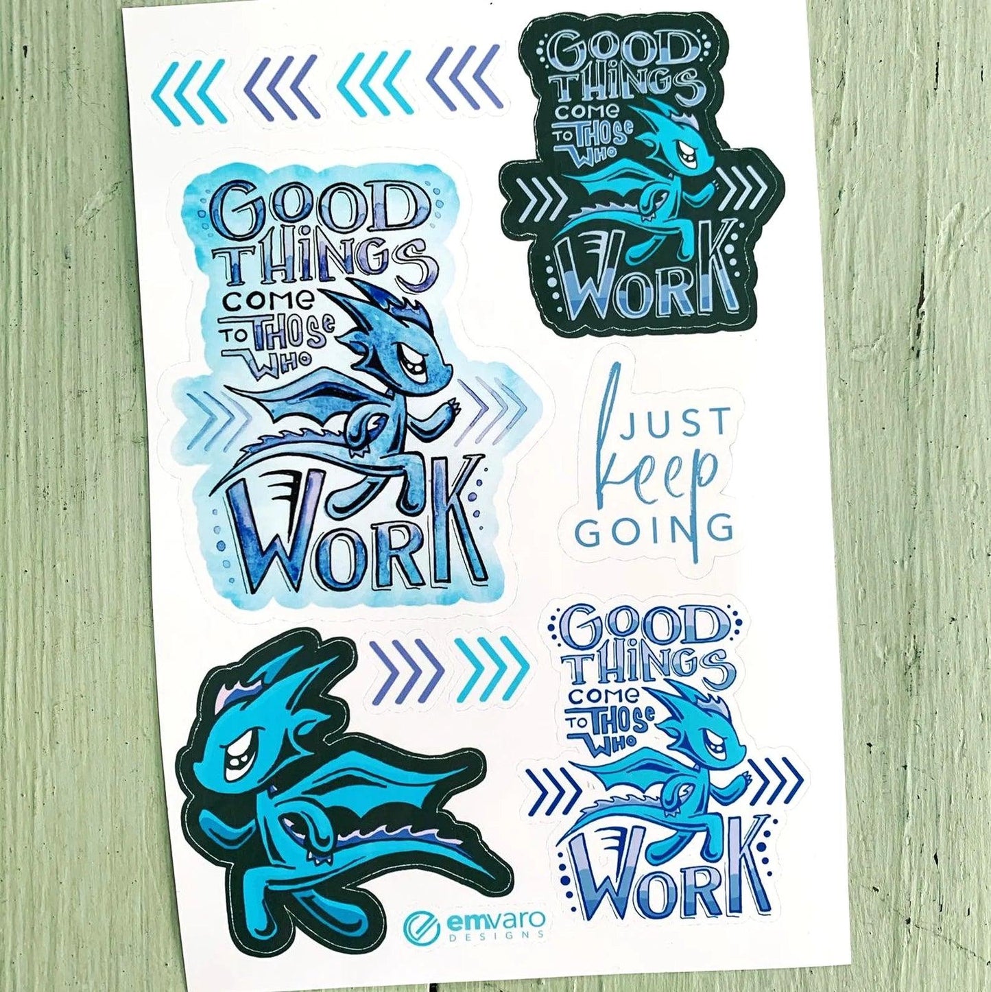 Stickers: Work - Wisp the Dragon