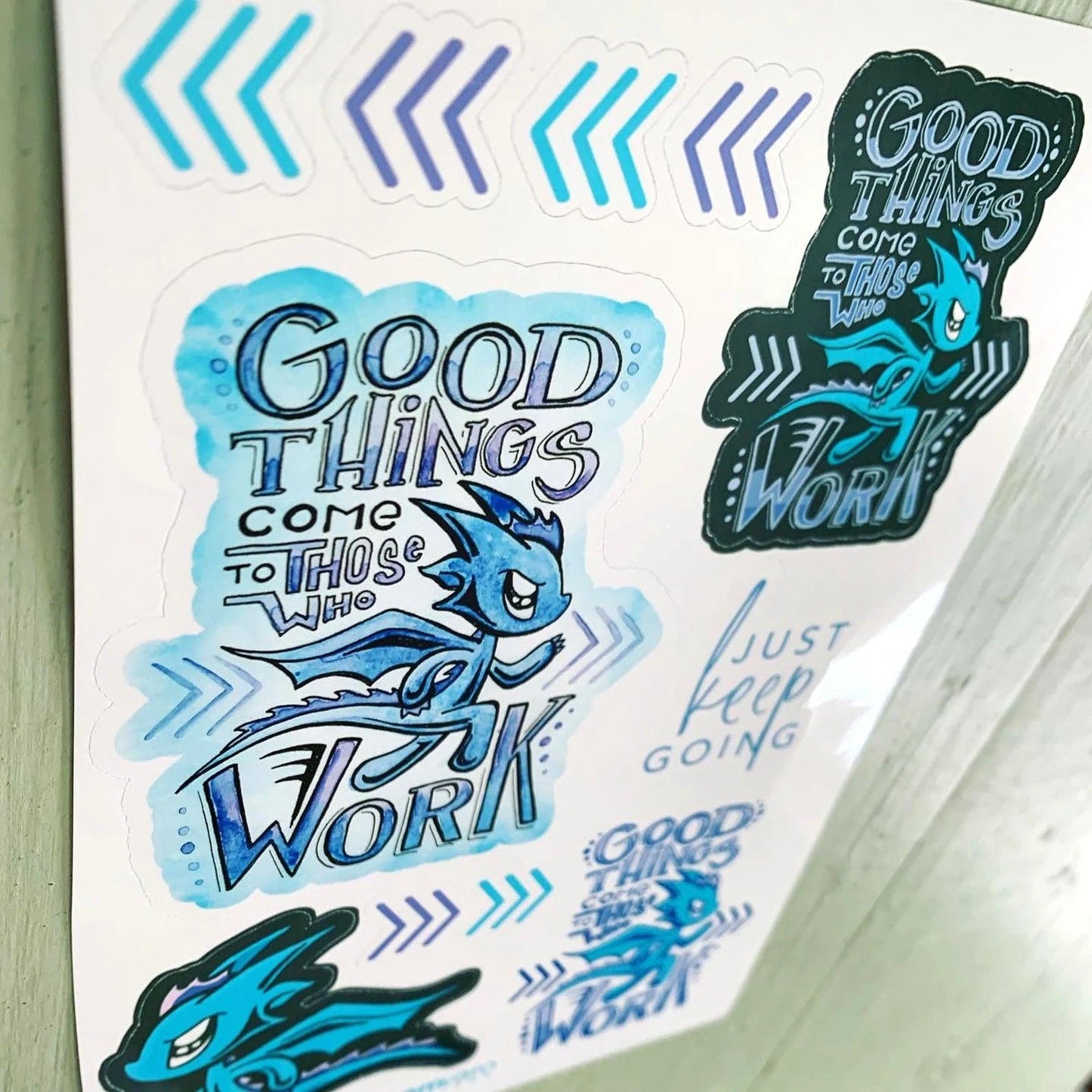 Stickers: Work - Wisp the Dragon