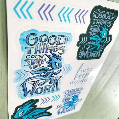 Stickers: Work - Wisp the Dragon