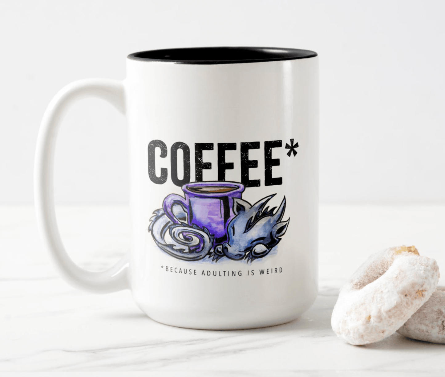 Mug: *Because Adulting Is Weird - Skoshie, Wisp, Zeek (15 oz) (3 styles)