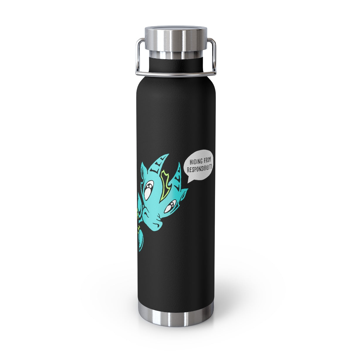 Water Bottle: Hiding from Responsibility - Wisp the Dragon (22 oz)