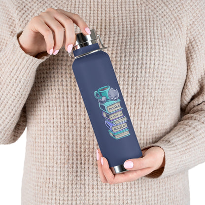 Water Bottle: Books Are Magical - Skoshie the Cat (22 oz)