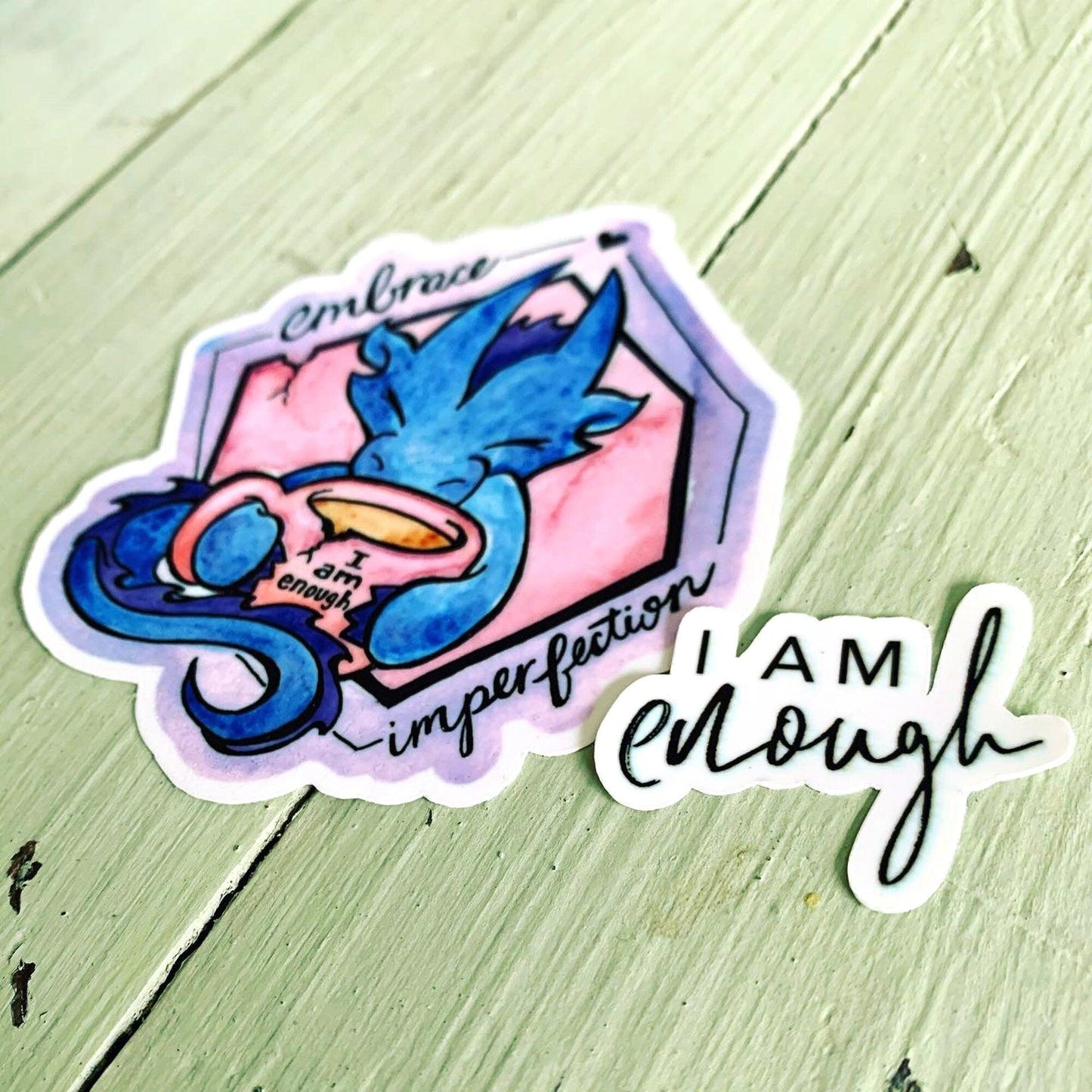 Stickers: I Am Enough - Wisp the Dragon (2 styles)