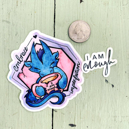 Stickers: I Am Enough - Wisp the Dragon (2 styles)